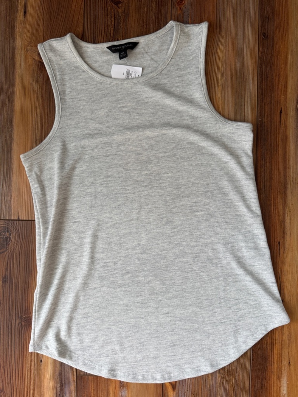 Banana Republic Heathered Gray Tank Top Soft Stretch Minimalist XS - Picture 2 of 2